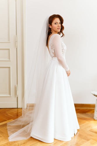 spódnica ślubna z Mikado maxi