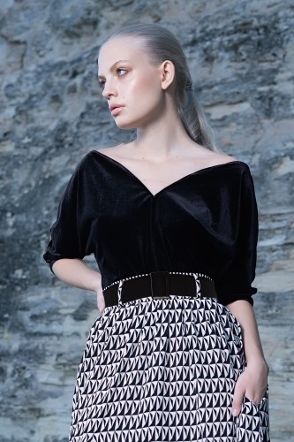 bluzka aksamitna wizytowa, elegancka bluzka wieczorowa