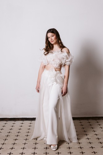 Spódnica ślubna z jedwabiu