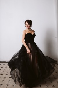 Gorset wieczorowy z wydłużonym przodem