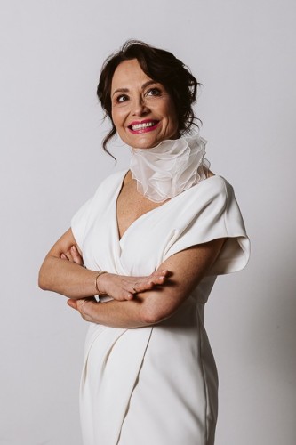 jedwabna broszka kwiat