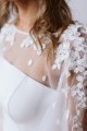 Peleryna ślubna tiulowa z aplikacjami