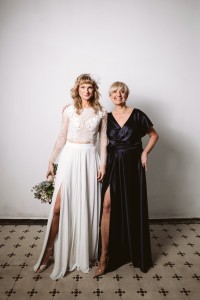 Spódnica ślubna szyfonowa z rozcięciem i trenem