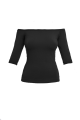 bluzka z odkrytymi ramionami czarna