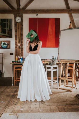 Spódnica z mikado MAXI S113