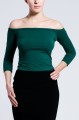 bluzka z odkrytymi ramionami  zielona