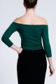 bluzka z odkrytymi ramionami  zielona