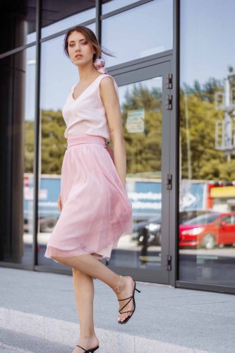 spodnica tiulowa jasny róż